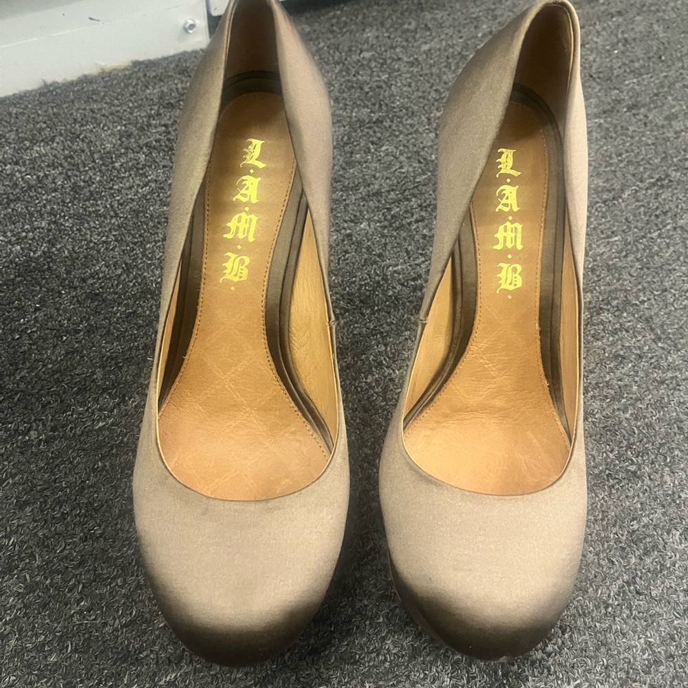 L.A.M.B. Z project sculpted platform heels